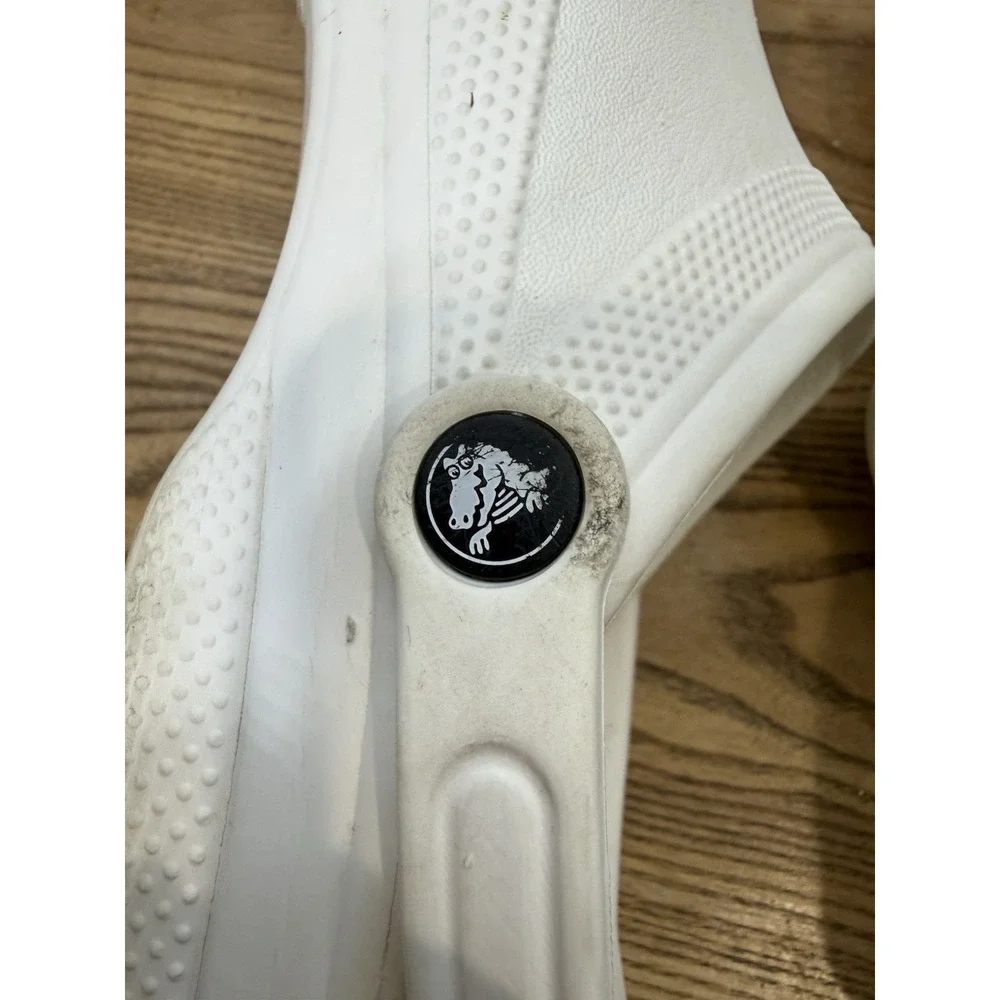 CROCS Men's White Classic Slip On Clog Shoes Size 12 Clean - Picture 6 of 8